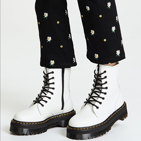 Dr. Martens Shoes - Doc Martens White Jadon Boot